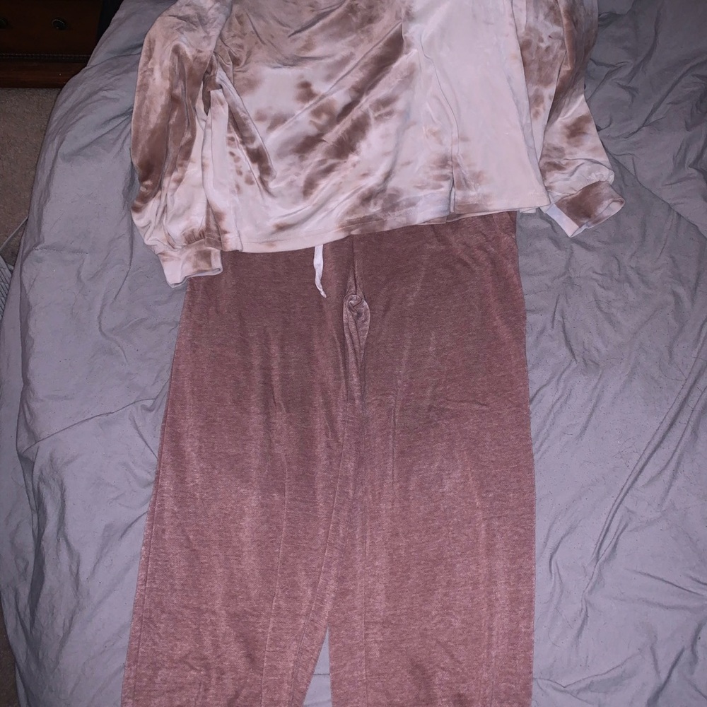 Ultra Flirt Kids Pajama Set in Brown and Cream